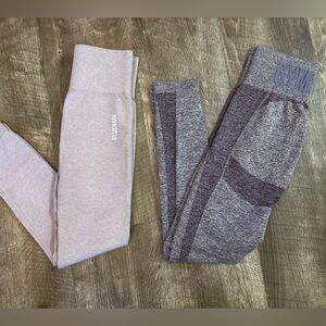 Gymshark Charcoal and Light Gray Leggings